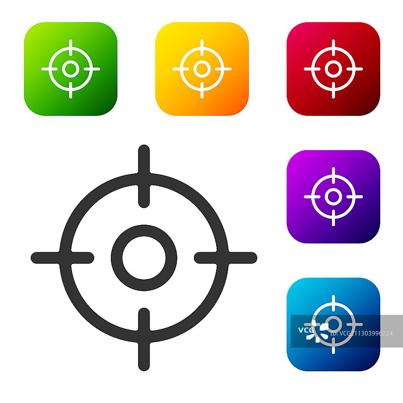 白色背景上的黑色目标运动图标图片素材