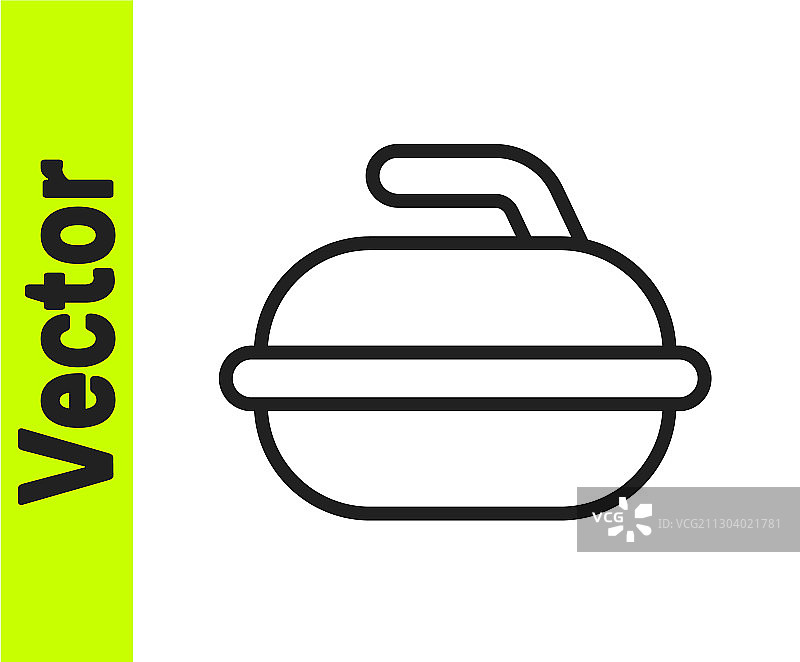 冰壶运动黑色线条石图片素材