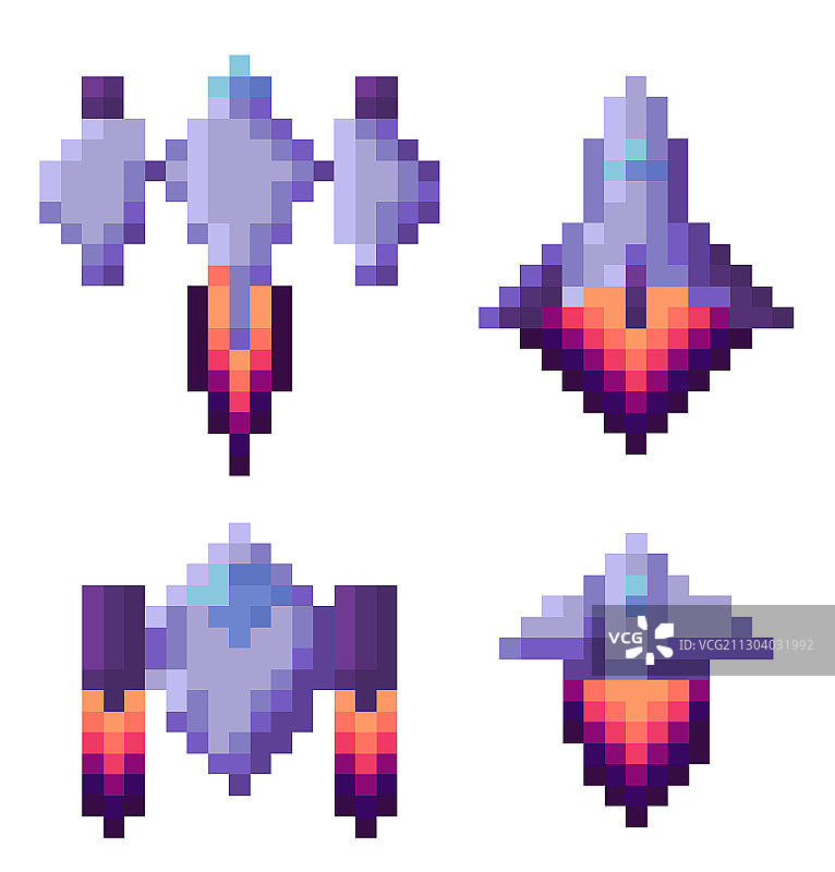 像素游戏宇宙飞船运输漂浮素材图片素材