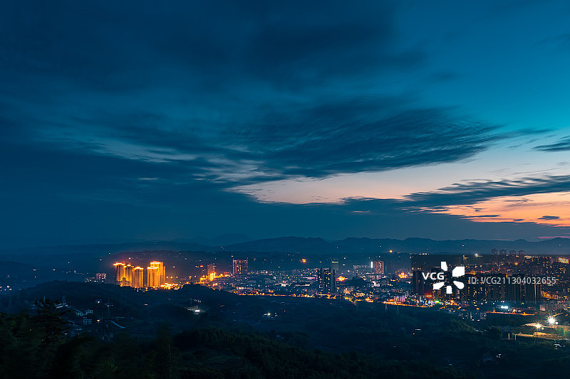 小城烟火图片素材