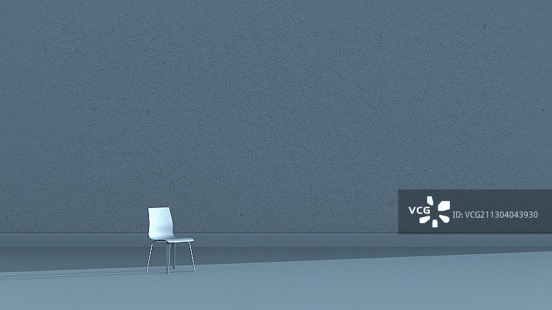 3D渲染极简室内空间里的一把椅子图片素材
