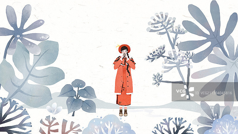 立冬节气插画图片素材