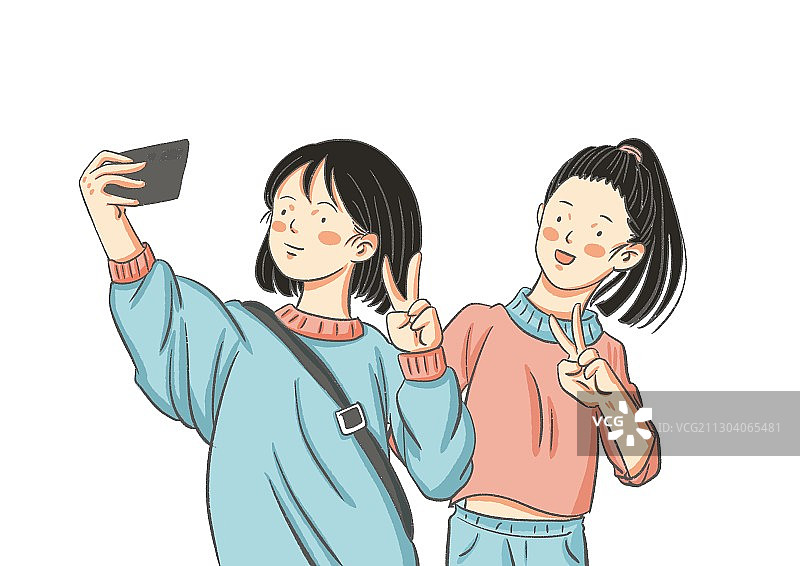 快乐自拍-1图片素材