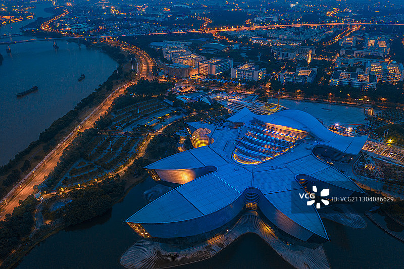 广东科学中心夜景图片素材