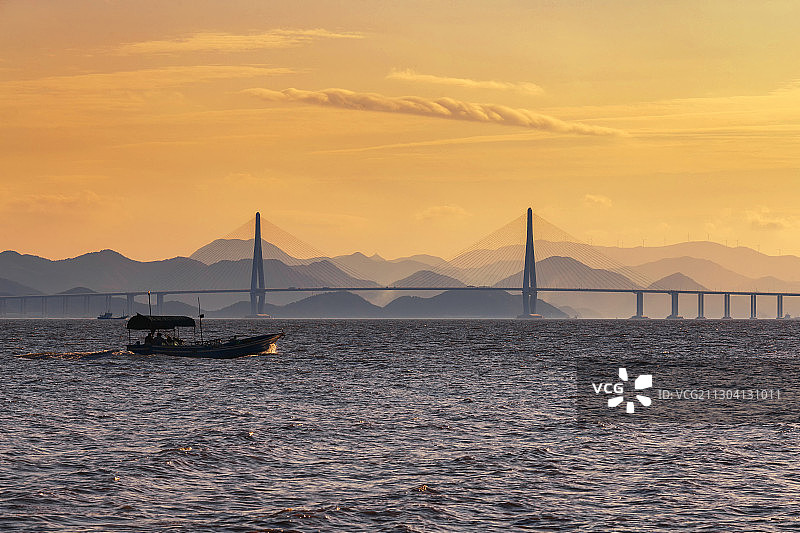 象山港大桥归航图片素材