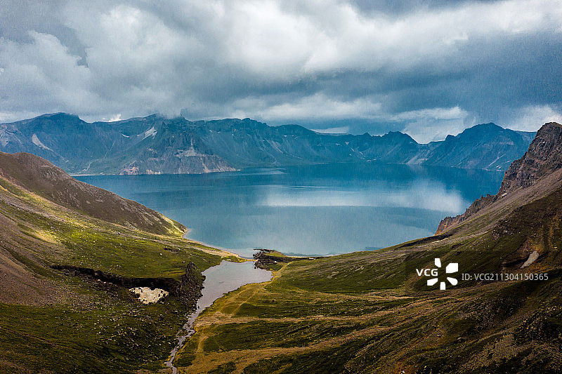 长白山北坡天池风光图片素材