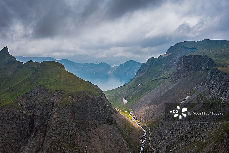 长白山北坡天池风光图片素材