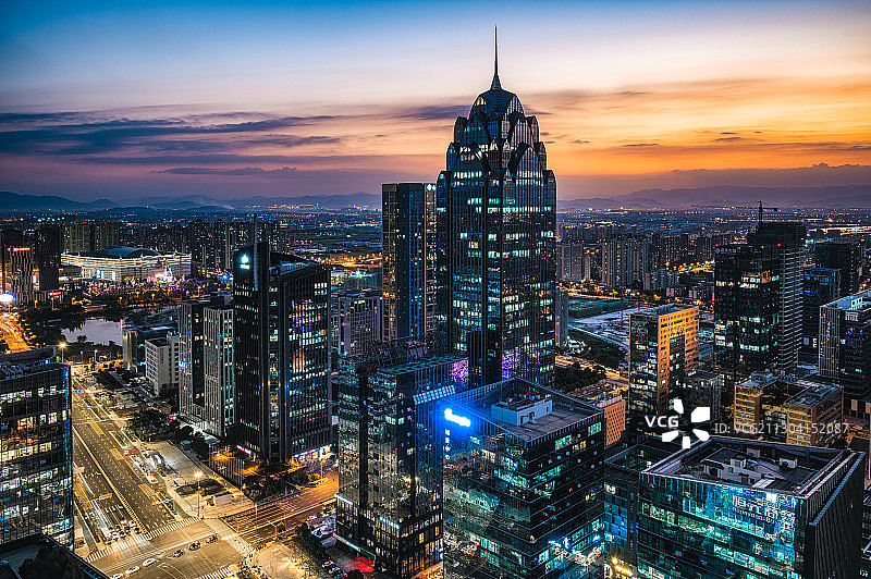 宁波南部商务区夜景图片素材