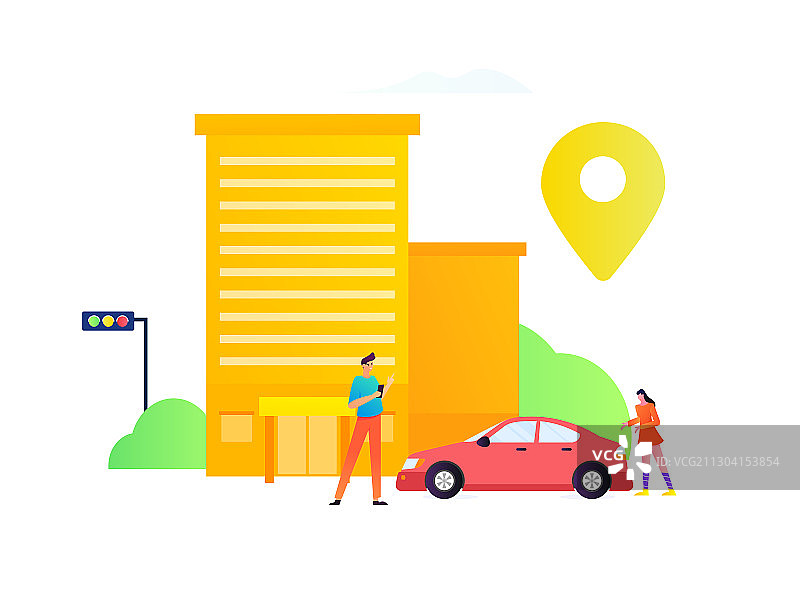 共享出租创意矢量插画图片素材