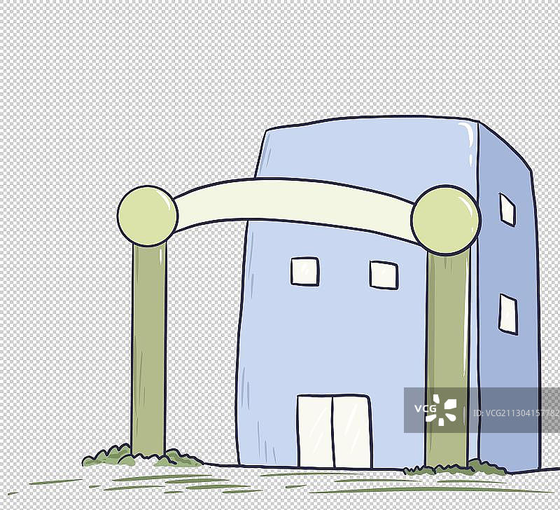 元素:手绘学校图片素材