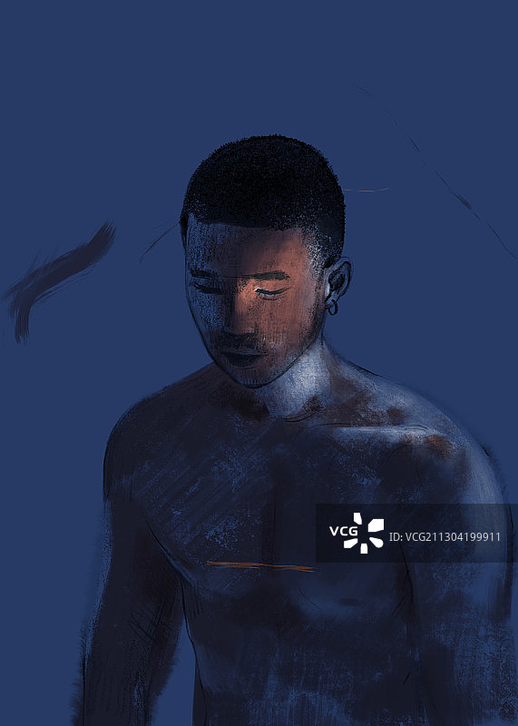 等候一个人深夜图片素材