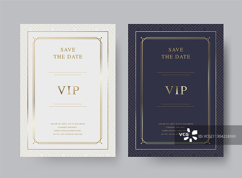 复古豪华邀请卡模板图片素材