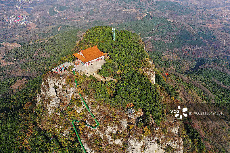 山东枣庄抱犊崮国家森林公园图片素材