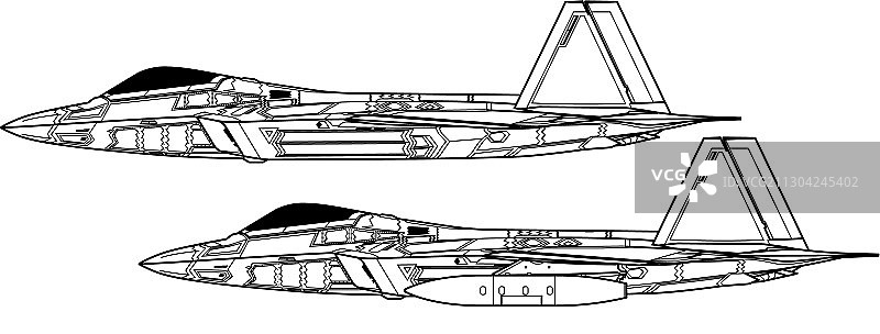 洛克希德·马丁F-22猛禽战斗机图片素材