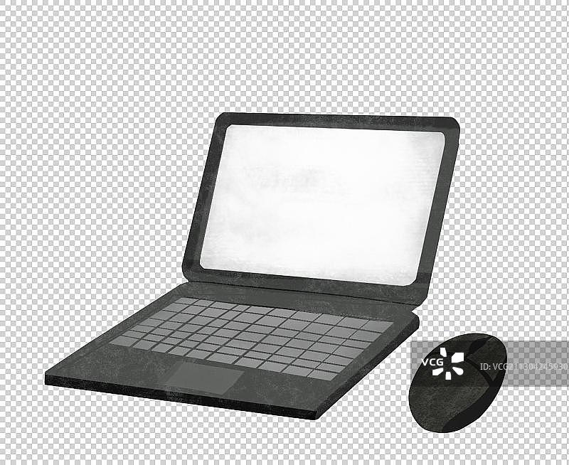 打开的笔记本电脑图片素材