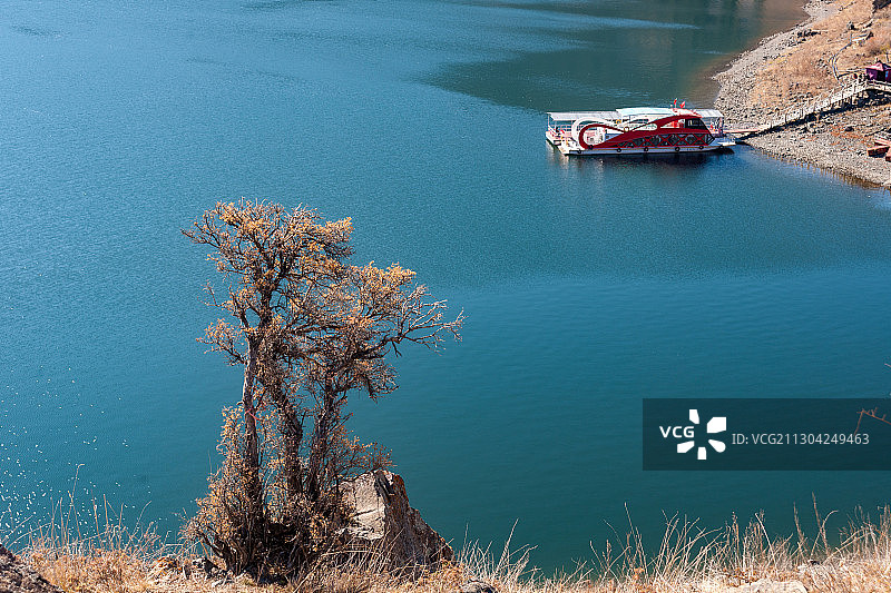 天池秋景图片素材