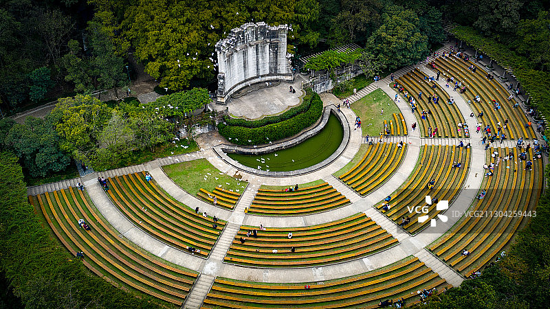 南京中山陵景区音乐台秋韵图片素材