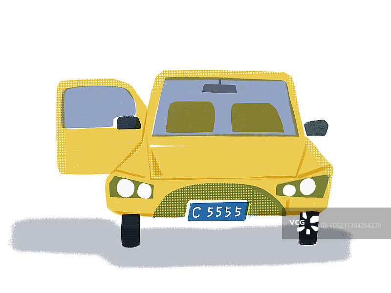 打开车门的家用汽车图片素材