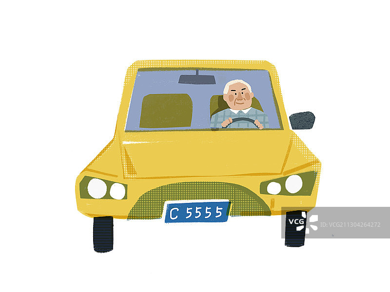 老年男性开车图片素材