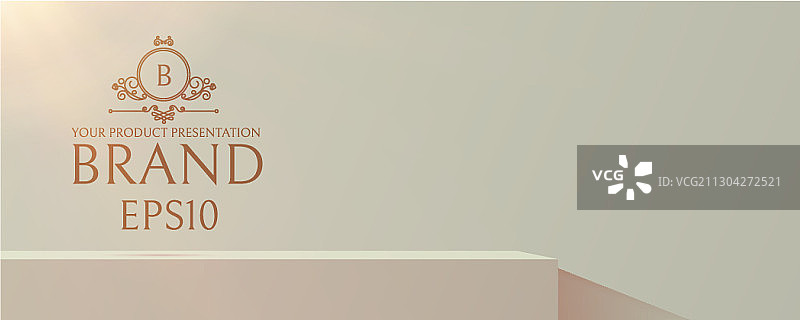 柔光场景货架的空旷工作室图片素材