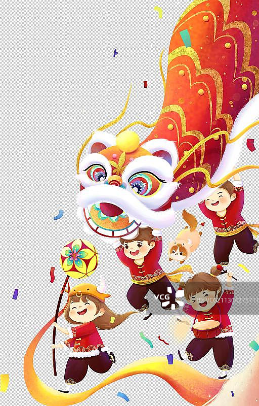 舞狮元素图片素材