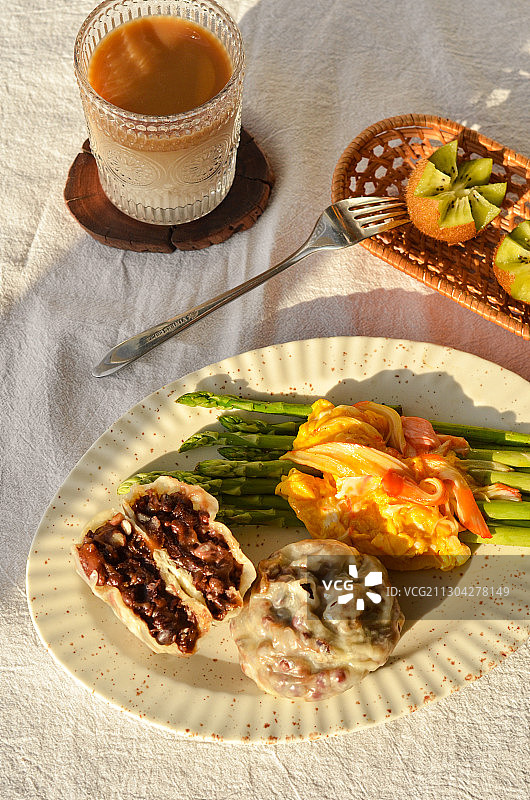 杂粮粘豆包图片素材