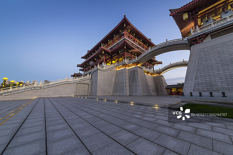 陕西西安大唐芙蓉园风光图片素材