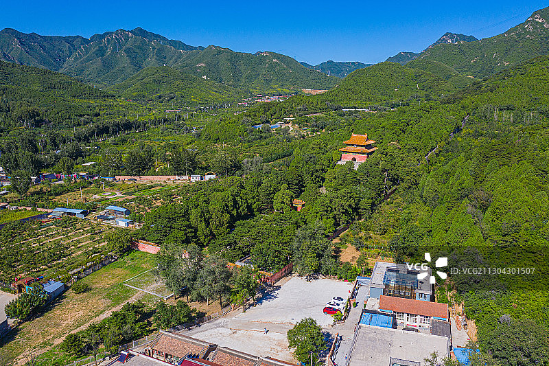 明十三陵-景陵航拍图片素材