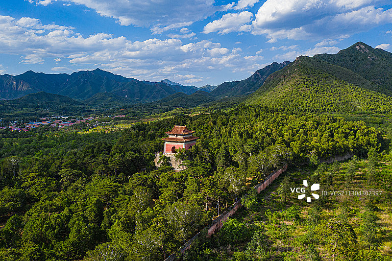 明十三陵-永陵航拍图片素材