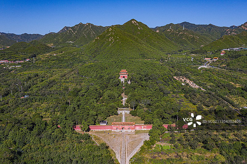 明十三陵-永陵航拍图片素材