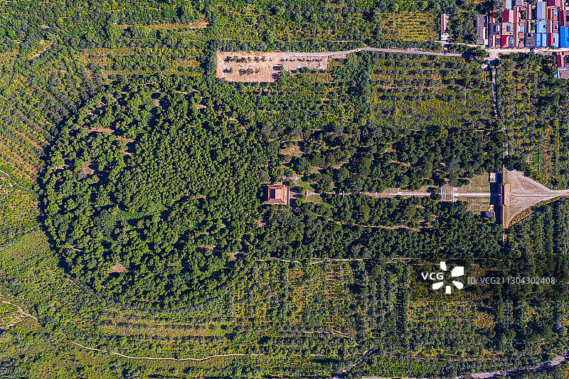 明十三陵-永陵航拍图片素材