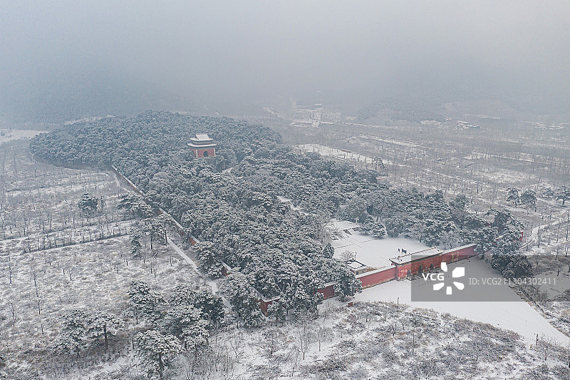 明十三陵-永陵航拍图片素材