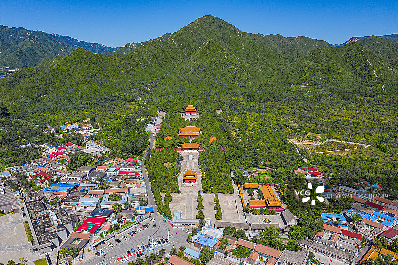明十三陵-昭陵航拍图片素材
