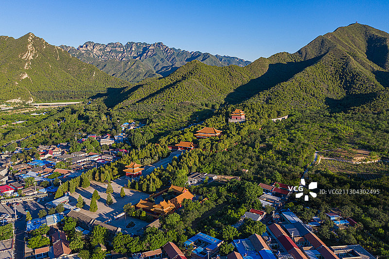 明十三陵-昭陵航拍图片素材