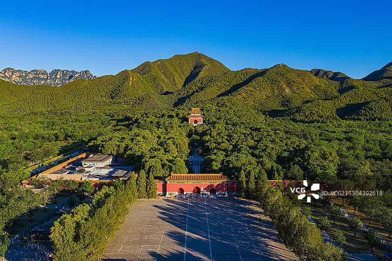 明十三陵-定陵航拍图片素材
