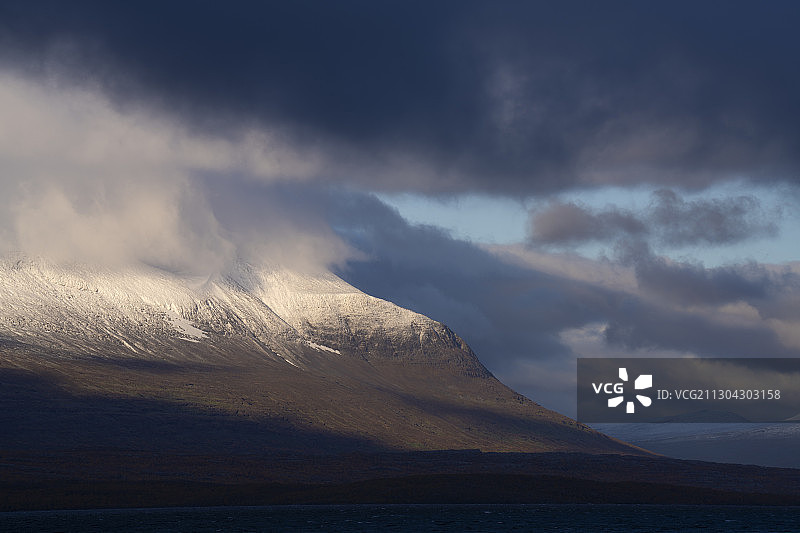 阿卡山，山区景观，斯托拉舍法莱特国家公园，拉波尼亚教科文组织世界遗产地，诺尔博滕，拉普兰，瑞典图片素材