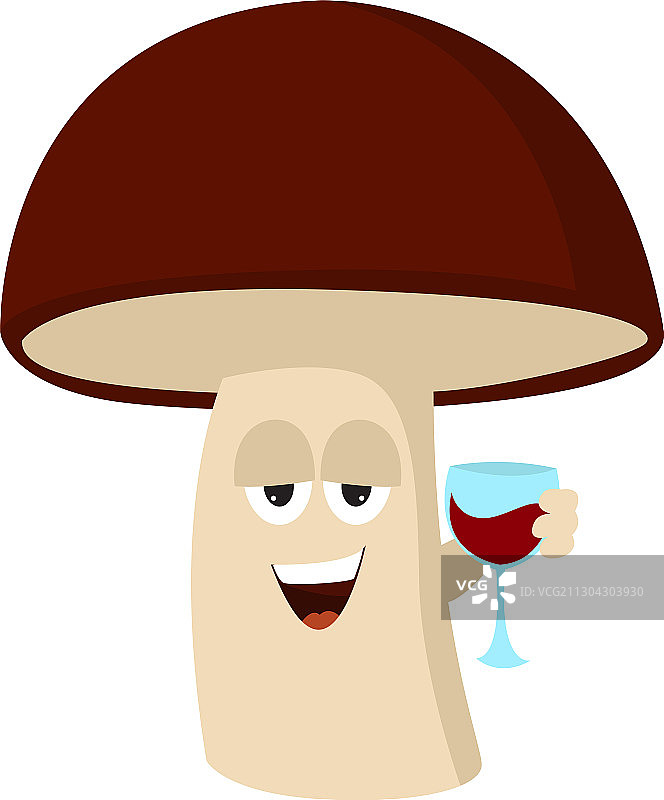白色背景上喝醉的蘑菇图片素材