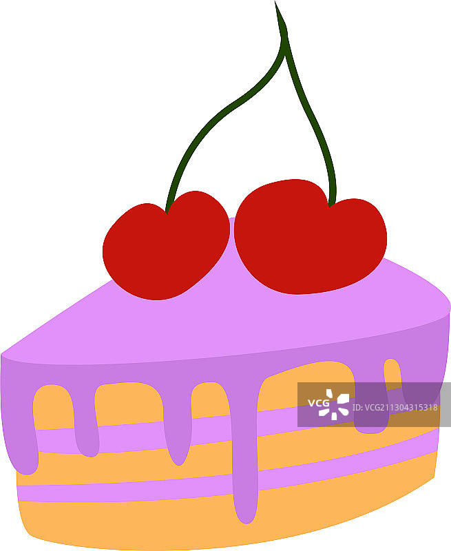 白色背景上的水果蛋糕图片素材