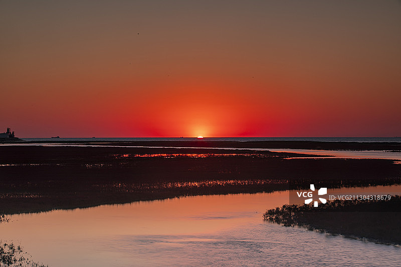 2020年10月16日辽宁盘锦红海滩风光图片素材