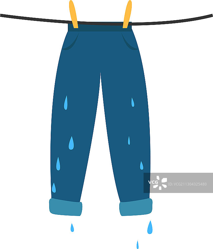 白色背景上的湿衣服图片素材