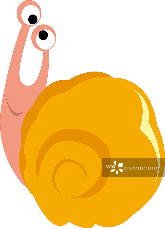 白色背景上的斜眼蜗牛图片素材