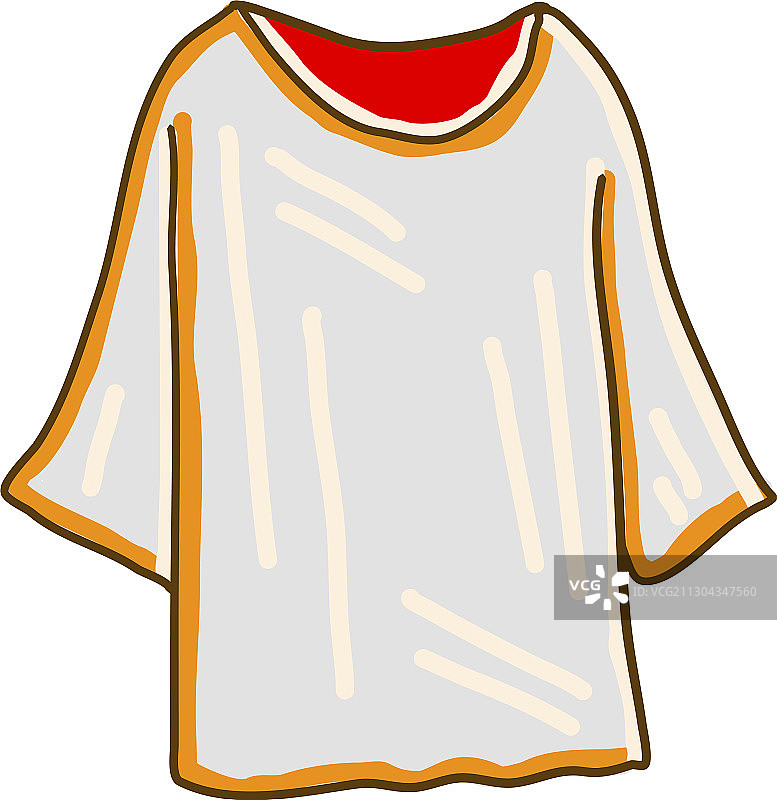 白色背景上的白色T恤图片素材