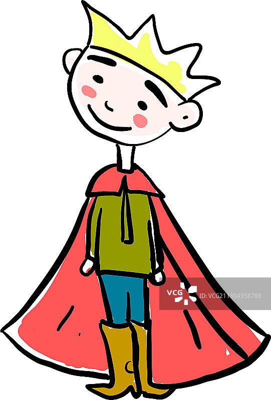 白色背景上的小王子图片素材