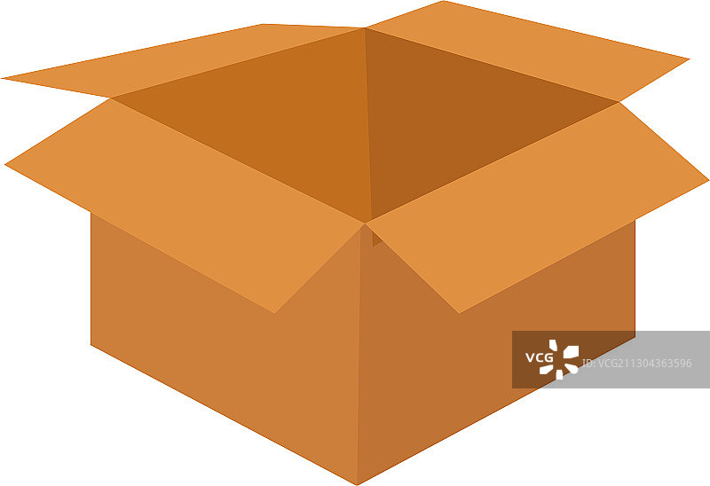 白色背景上的空箱图片素材