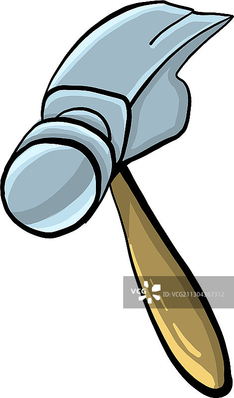 白色背景上的小锤子图片素材