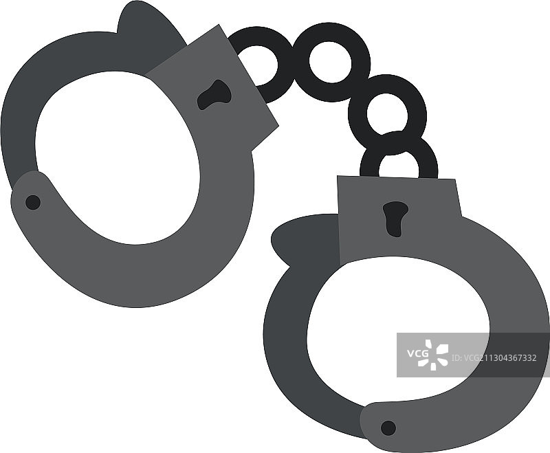 白色背景上的手铐图片素材