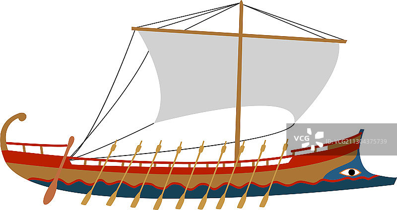 白色背景上的阿尔戈大船图片素材