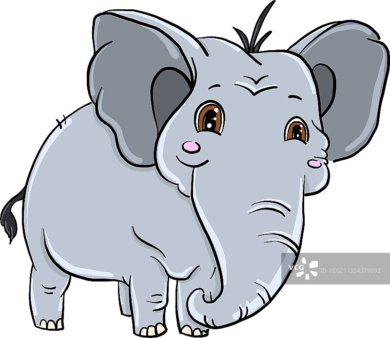 白色背景上的大象图片素材