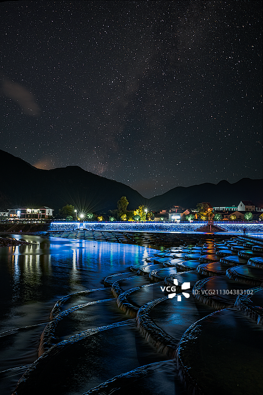 龙鳞坝星空图片素材