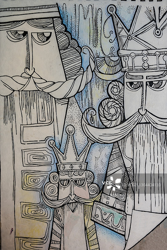 重庆市江北区喵儿石创艺特区涂鸦墙图片素材